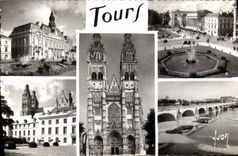 MODERN CARD Tours Cathedral St Gratien the town hall law courts