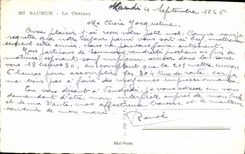 MODERN CARD Saumur the Castle