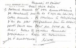 POSTAL MODERNA Burdeos pone comedia