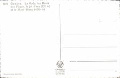 CPM Geneve La Rade Les Bains des Paquis le jet d'eau et le Mont Blanc 