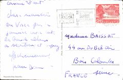 MODERN CARD Lausanne View and the Alps of Savoy