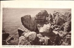 VINTAGE POSTCARD Prefailles Rocks towards the Point Gildas Saint