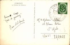 CPA Coblence Le Chateau de Coblence