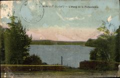 VINTAGE POSTCARD Riaille the pond of Poiteviniere