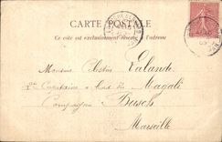 CPA Bateau de guerre Marins en bordee