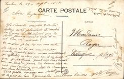 VINTAGE POSTCARD Warship Sailors End of broadside