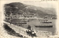 VINTAGE POSTCARD Warship the French squadron to Toulon damping