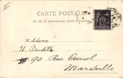 CPA Bateau de guerre Echelle de poupe D'apres Baurgain 