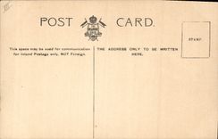 VINTAGE POSTCARD Warship RGA Firing has 6in gun The Citadel Plymouth