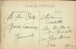 VINTAGE POSTCARD Warship Operates boat