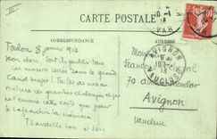 VINTAGE POSTCARD Warship Toulon the officers' lifeboat