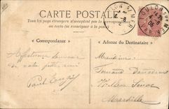 VINTAGE POSTCARD Warship Taken of command of the Vice Admiral Commander-in-chief the squadrons of the Mediterranean