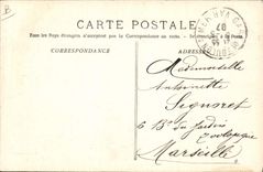 VINTAGE POSTCARD Warship Toulon Catastrophe of Iena current Aspect of the strapping man of arrear