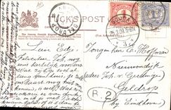 Motor del tren de la POSTAL de la VENDIMIA el Cornishman cerca del baño