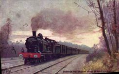 CPA Train Locomotive Chemin de fer d'Orleans Rapide de Paris a Bordeaux