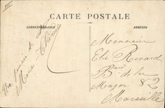 CPA Nimes Gare du PLM Tramway