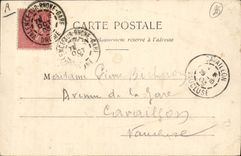 VINTAGE POSTCARD Valence Panorama of the place of the Republic Tram