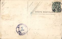 VINTAGE POSTCARD Lyon Places Morand Statue of the town of Lyon Tramway Byrrh