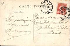 VINTAGE POSTCARD Rouen the quay of Paris Tram