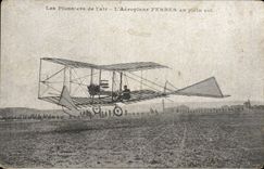 CPA Avion Aviation Aeroplane Ferber en plein vol 