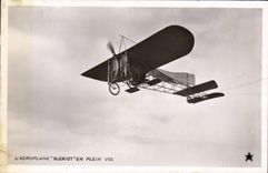 CPA Avion Aviation Aeroplane Bleriot en plein vol 