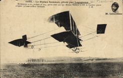 CPA Avion Aviation Biplan Sommer pilote par Legagneux 