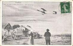 CPA Avion Aviation Paulhan dans son raid Londres Manchester