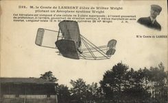 CPA Avion Aviation M le Comte de Lambert eleve de Wilbur Wright 