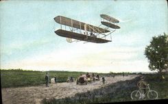 CPA Avion Aviation Aeroplane Wilbur Wright Un virage