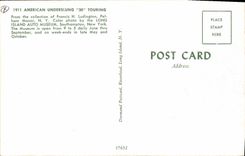 CPM Automobile American Underslung 30 Touring Collection Francis H Ludington Pelsham Manor 