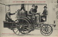 CPA Automobile Puteaux Ancetres aux usines de Dion Bouton Phaeton a vapeur 1885