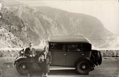 Real photo Automobile the View-point of Eze Road of the Large Cornice