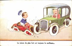CPA Fantaisie Automobile Enfants Illustrateur John Willis