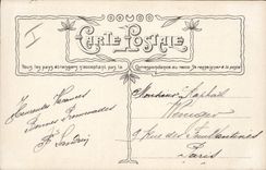 VINTAGE POSTCARD Automobile Fantasy Child Easter Eggs