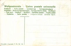 VINTAGE POSTCARD Automobile Fantaisie Parks the Humor log