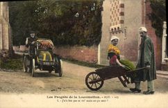 CPA Fantaisie Automobile Les progres de la locomotion Folklore