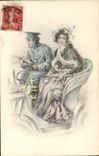 CPA Fantaisie Automobile Femme