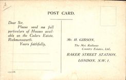 CPA Illustrateur Cedars Estate Rickmansworth Hertfordshire A country residence standing in One Acre of ground 