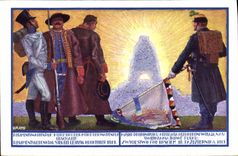 VINTAGE POSTCARD Illustrator K the U.K. Infantry Regiment Ritter v Pino NR 40 Miltiaria