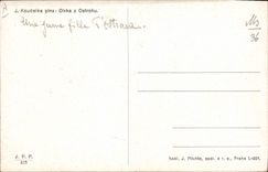 CPA Illustrateur Koudelka Divka z Ostrohu Folklore 