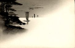 CPA Japon Nippon Bateau Paysage 