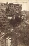 VINTAGE POSTCARD Rock Amadour Seen De Roquefraiche