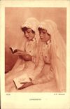 VINTAGE POSTCARD Communicants Bernard