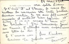 MODERN CARD Paris Arc de Triomphe Of the Carousel