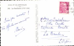 MODERN CARD Paris And Its Wonders the Pantheon