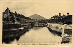 VINTAGE POSTCARD Besancon View Of the Quays