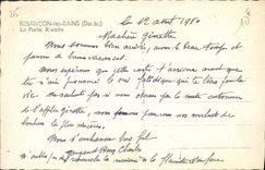 VINTAGE POSTCARD Besancon Les Bains the Rivotte Gate