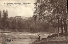 VINTAGE POSTCARD Besancon Saint Paul Stopping And Fort Beauregard