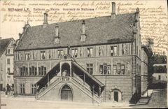VINTAGE POSTCARD Mulhausen Rathaus Town hall