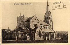 VINTAGE POSTCARD Evreux Church of Navarre